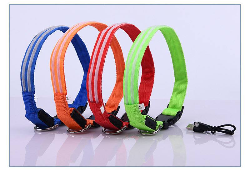Nylon Translucent Neon LED Collars