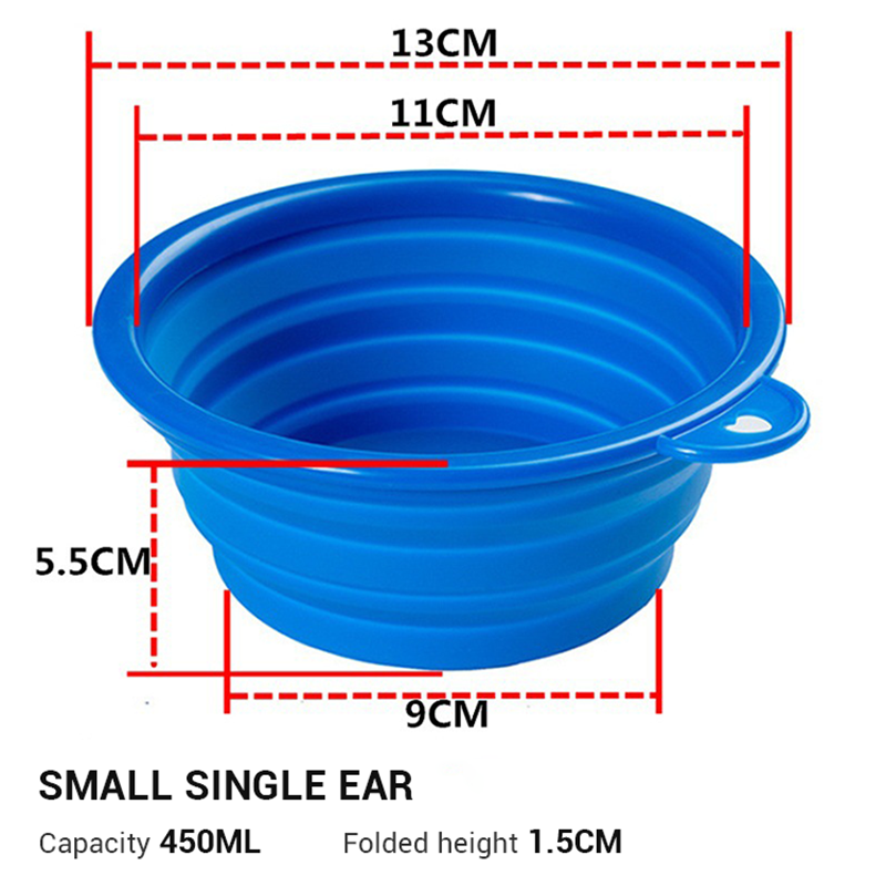 Small Silicone Dog Bowl, Travel Folding Dog Bowl