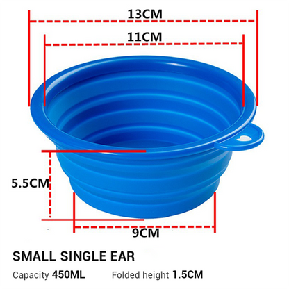 Small Silicone Dog Bowl, Travel Folding Dog Bowl