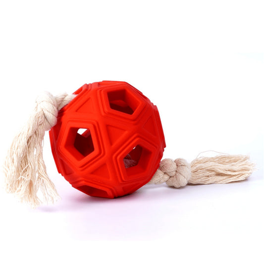 Molar Rubber Ball & Rope Toy