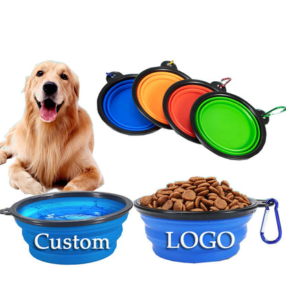 Small Silicone Dog Bowl, Travel Folding Dog Bowl