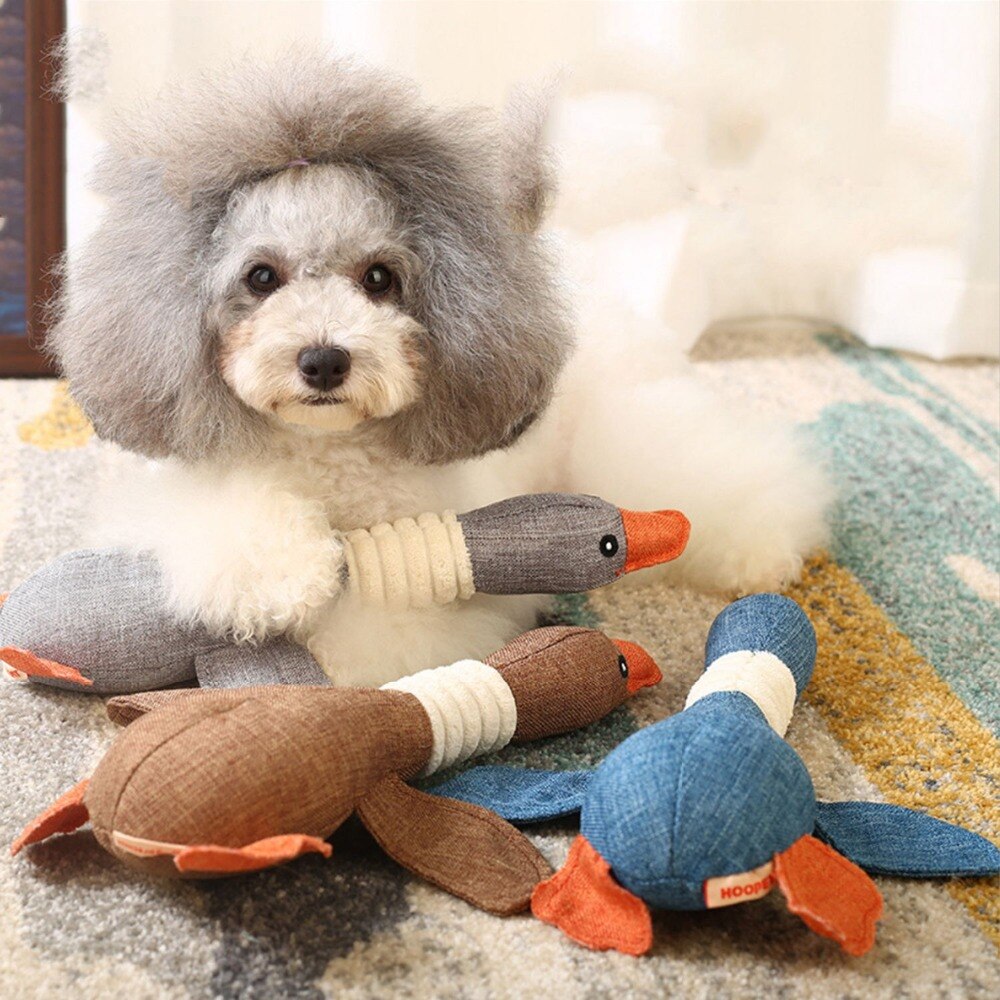 Wild Goose Squeaky Plush Toy