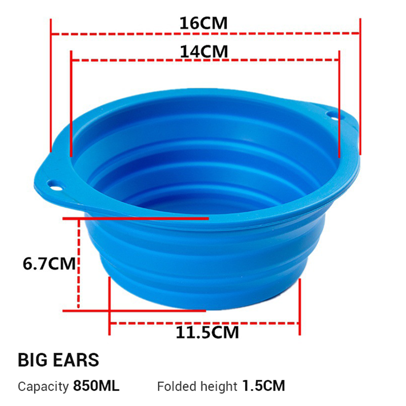 Small Silicone Dog Bowl, Travel Folding Dog Bowl