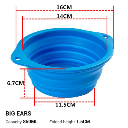 Small Silicone Dog Bowl, Travel Folding Dog Bowl